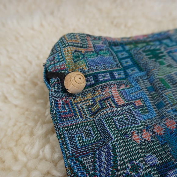 VTG Tapestry Cross Body Messenger Bag Carpet Fabric Boho Purse Hippie Festival - Picture 5 of 9